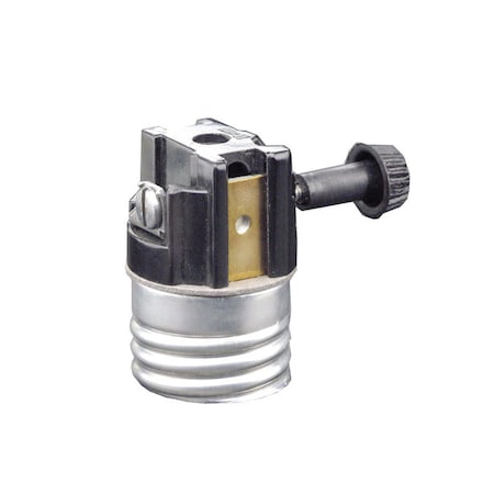 Leviton Leviton Aluminum Incandescent Medium Base Turn Knob Socket 1 pk 10083-00M